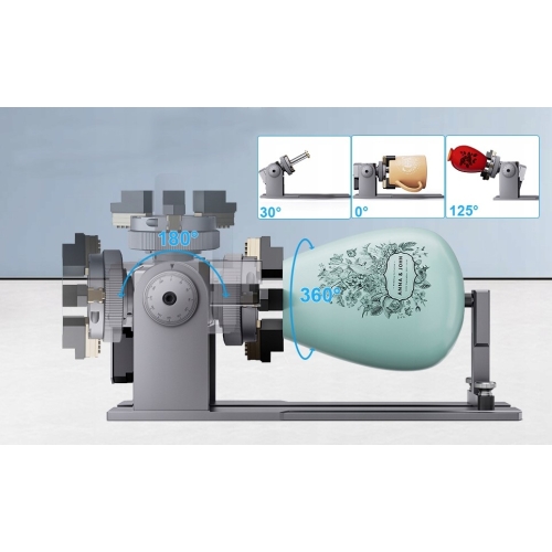 Atomstack R1 Pro roterende asadapter voor onregelmatige vormen
